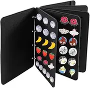 Synpinya Pin Badge Display Case, Brooch Pin Organizer, Brooch Collection Storage Holder, Foldable Enamel Pin Display, Page-flip Brooch Pins Collection Storage