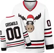 [PRIMITAS] Griswold #00 Movie Christmas Hockey Jerseys Stitched Letters and Numbers S-XXXL