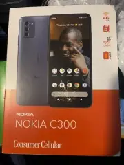 NEW Nokia C300 2023 32GB 4G Blue Consumer Cellular Prepaid Cell Phone