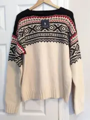 NWT Vintage Polo Ralph Lauren Fair Isle Hand Knit Lambswool Sweater Size XXL