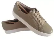 Tory Burch French/Gray/White Bryant Quilted Leather Sneakers/Shoes S.10 M NIB