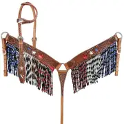 One Ear Headstall and Breastcollar Set-PATRIOTIC