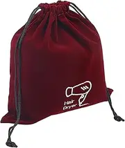 Stylish Hair Dryer Bag Drawstring Closure Multi-purpose Storage Pouch for Home Travel