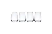 4pc Mikasa Palermo Stemless Wine Glass Drink Set 350ml