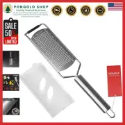 Razor-Sharp Stainless Steel Zester Grater for Cheese, Citrus & More - Compact