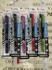 5X New Zebra Sarasa Fineliner Pen Ink Set 0.8mm Needle Point Journaling Pens