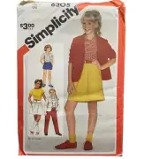 Simplicity Sewing Pattern 6305 Skirt Pants Shorts Jacket Girls Size 7