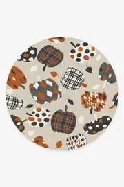 245' Round | Machine Washable Runner Rug | Kid & Pet Friendly | Indoor Rug | Pumpkin Orange Flatwoven Rug | Ruggable