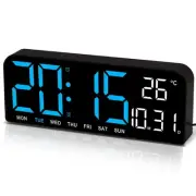 LED Digital Wall Clock Decorative, 10" Digital Alarm Clocks for Bedrooms, Dig...