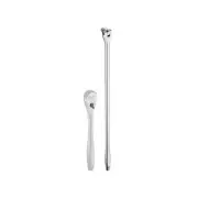 Milwaukee Ratchets + Sockets Drive Ratchet + Breaker Bar (2-Piece) Silver Steel