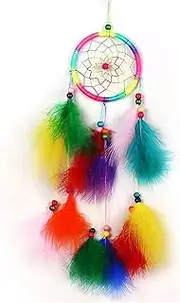 Dream Catcher,Gifts for Women Wind Chimes, Dreamcatcher Handmade Wind Chimes Hanging Pendant Dream Catcher Home Wall Art Hangings Decorations (Color : A, Size : M) (Color : Argento)