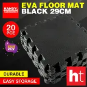 Handy Hardware [20PCE] Floor Mats EVA Black Square 29cm