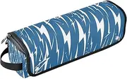 [miaozhen] Hot Hair Tools Travel Bag and Heat Resistant Mat Curling Iron Travel Holder Storage Bag for Flat Irons, Straighteners, Curling Irons,Lightning Bolts Blue White Travel Bag for Hair Tools
