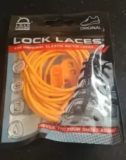 NEW LOCK LACES Elastic Shoelace & Fastening System - Orange (D8)