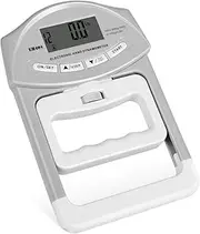 Digital Hand Dynamometer Grip Strength Trainer - Electronic Hand Grip Strength Tester Grip Strengthener Hand Exerciser Meter for Sports, School, and Home Use (198Lbs / 90Kgs)