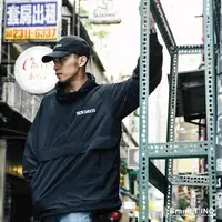 在飛比找蝦皮商城優惠-BEN DAVIS ANORAK HOODED 黑色 刺繡 