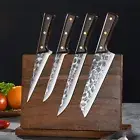 Kitchen Knife Set Boning Slicing Peeling Utility Forged Steel Solid Wood Handle