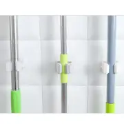 Wall Mounted Mop Holder Storage Shelf Kitchen Tools Shelves Brush Broom Hook