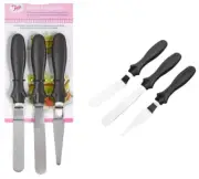 Tala Angled Palette Knife Flat Smoother Baking Cakes Icing Spatula Set - 3Pack