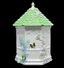 New Lenox Butterfly Meadow Figural Gazebo Cookie Jar 10" White Ceramic in Box