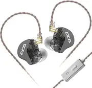erjigo Wired in-Ear Earbuds Headphones CCA CRA Dynamic Crystal-Clear Sound, Ergonomic Comfort-Fit, 10mm Dynamic Driver, Noise Isolating, Bass Driven Sound (with Microphone, Black)