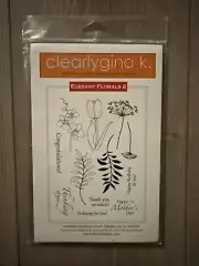 NEW Clearly Gina K. Photopolymer Stamps Elegant Florals 2