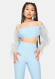 It's A Serve Organza Top And Leggings Set