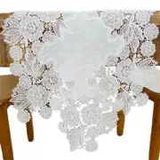 Catzon Lace Doily Dustproof Table Cover Party Decor-White