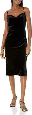 NINE WEST Women's Spaghetti Strap Bias Cut Slip Dress