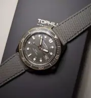 Tophill NH34 GMT Sapphire Dive Watch 41mm Ceramic Bezel 12.3mm Thin