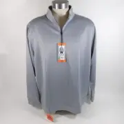 Hickey Freeman Quarter Zip Moisture Wicking Long Sleeve Pullover Mens Size 2XL