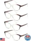 HEEYYOK Women Reading Glasses 4 Pack 1.5 Cateye Readers Glasses Reading Comfo