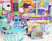 NEW LILO & STITCH CHRISTMAS GIFT BASKET TOYS PLAY SET FIGURES PLUSH