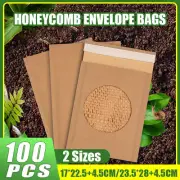 100PCS Honeycomb Wrap Bags Kraft Paper Cushion Eco Friendly Protective Wrapping