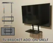 TV Bracket add-on Shelf Above Below Under TV Wall Mount Cable DVR DVD Speaker