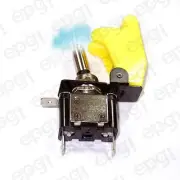 ON/OFF SPST 3P BLUE ILLUMINATED TOGGLE SWITCH w/YELLOW COVER #662051/665017