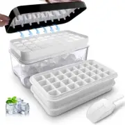Ice Trays for Freezer with Lid and Bin,Ice Cube Trays for Freezer with 2 Tray...