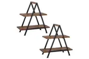 2PK Davis & Waddell Fine Foods Two Tier Wood Cake/Cupcake Serving Stand Taste