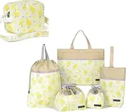 COLORFUL CANDY STYLE NU502100 Kindergarten Entrance School Entrance 6-Piece Set, Lesson Bag, Shoe Case, Drawstring Bag, Gymnastics Clothing Bag, Lunch Bag, Cup Bag, Small Items, Kindergarten Bag,