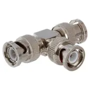 50 Pack, BNC T-Adapter, BNC Male Plug to 2 BNC Male Plug Coax Connector Adapters