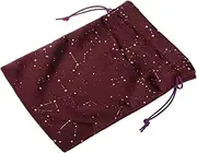 HEALEEP Sky Card Bag Portable Card Bags Small Velvet Pouch Jewelry Coin Pouches Flannel Purple