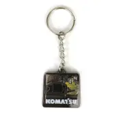 First Gear Komatsu Two-Sided Keychain Featuring Dozer & Wheel Loader 90-0626