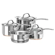 Chasseur Le Cuivre 4pc Stainless Steel Cookware Set - Saucepan Steamer Induction