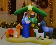 Nativity Scene Winter Wonder Lane 6.5' LED Lighting Christmas Yard Inflatable