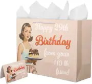 13" Birthday Gift Bag with Card and Tissue Paper for Funny Birthday Present, Hap