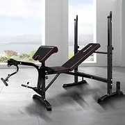 BLACK LORD Weight Bench 10-in-1 Home Gym Fitness Abdominal Strength Training Muti-Station Adjustable Bench Military Press Workouts Equipment