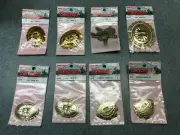 Lot of 8 Concho Gilts Oval Armadillo Boot Star 1.5" - 3" Crafts, Etc