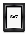 5x7 In Shadow Box Frame Black | 1.25 inches Deep Real Wood Contemporary Shadowbo