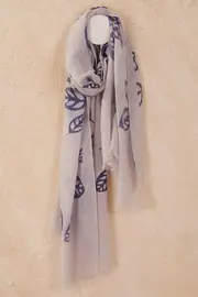 Leaf Print Scarf--IVY-SC5405