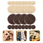 24pcs Backgammon Game Accessory Wooden Checkers Pieces Backgammon Chess Pieces